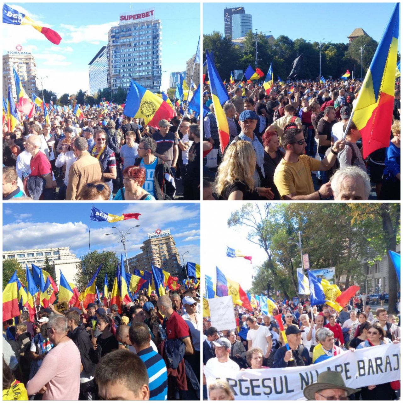 Circa 15.000 de oameni au protestat împotriva prețului la energie în Piața Universității și Piața Victoriei. Scandalul dintre Șoșoacă și Simion a transformat unitatea în dezbinare. FOTO-VIDEO