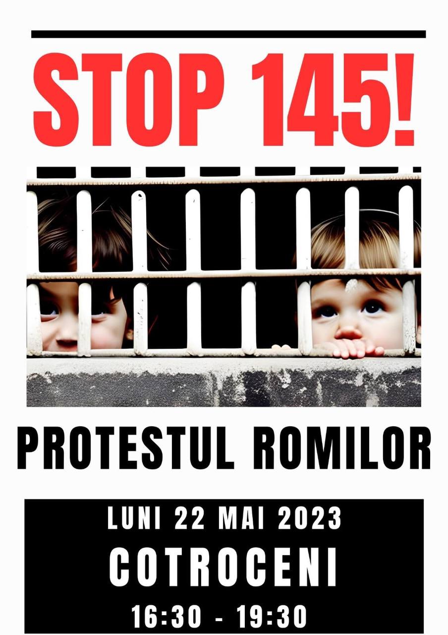 Iohannis, somat de minorități să NU promulge PLX 145: Rromii se adună în Piața LEUL din fața Palatului Cotroceni împotriva legii care ar permite autorităților să le extragă copiii din familii. VIDEO